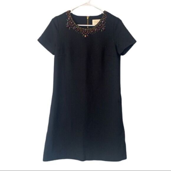 Kate Spade New York Jeweled Neck Short Sleeve Shift Dress - Picture 1 of 6